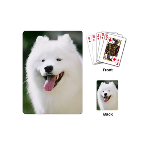 American Eskimo Dog Playing Cards (Mini) from ArtsNow.com Back