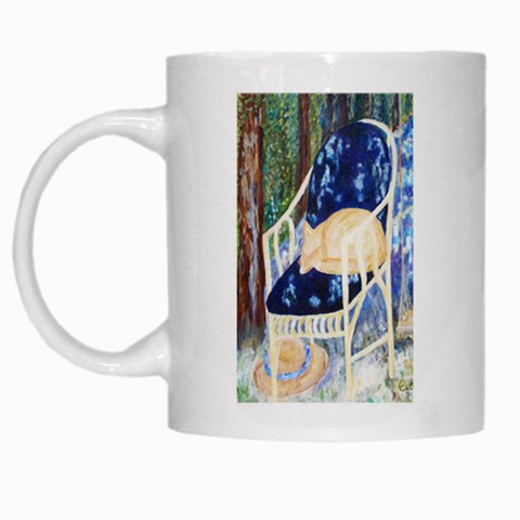 White Mug with Cat after Renoir from ArtsNow.com Left