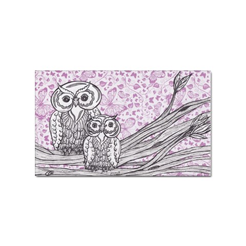 Owls and Butterflies 2 Sticker (Rectangular) from ArtsNow.com Front