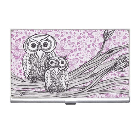 Owls and Butterflies 2 Business Card Holder from ArtsNow.com Front