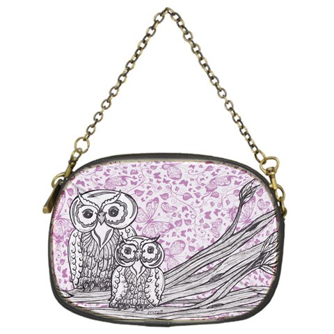 Owls and Butterflies 2 Chain Purse (One Side) from ArtsNow.com Front