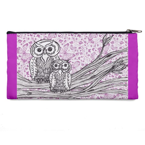 Owls and Butterflies 2 Pencil Case from ArtsNow.com Back