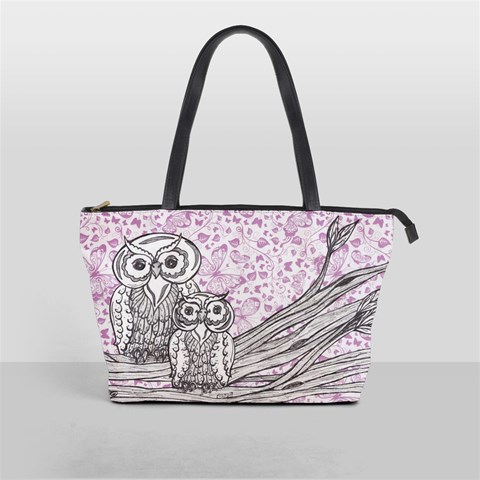 Owls and Butterflies 2 Classic Shoulder Handbag from ArtsNow.com Front