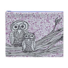 Owls and Butterflies 2 Cosmetic Bag (XL) from ArtsNow.com Front