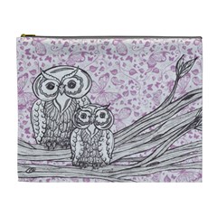 Owls and Butterflies 2 Cosmetic Bag (XL) from ArtsNow.com Front