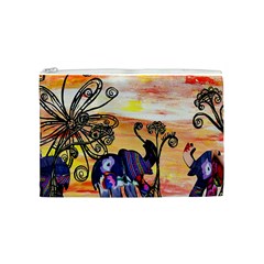 Indian Elephants Cosmetic Bag (Medium) from ArtsNow.com Front