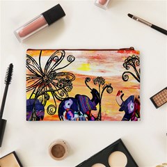 Indian Elephants Cosmetic Bag (Medium) from ArtsNow.com Back