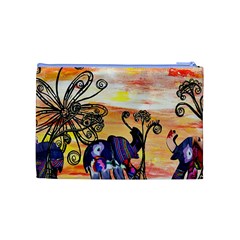 Indian Elephants Cosmetic Bag (Medium) from ArtsNow.com Back