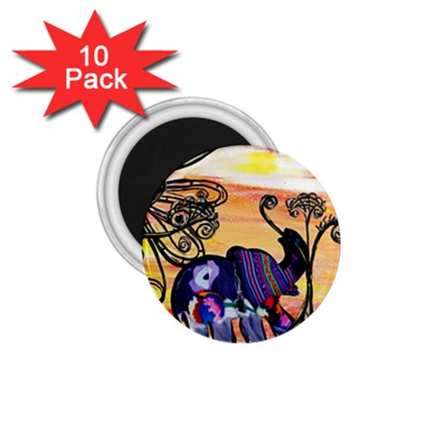 Indian Elephants 1.75  Magnet (10 pack)  from ArtsNow.com Front