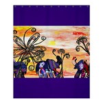 Indian Elephants Shower Curtain 60  x 72  (Medium)