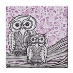 Owls and Butterflies 2 Tile Coaster