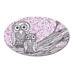 Owls and Butterflies 2 Magnet (Oval)