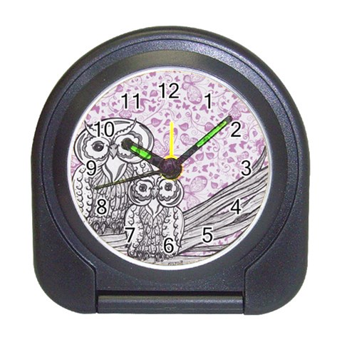 Owls and Butterflies 2 Travel Alarm Clock from ArtsNow.com Front