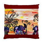 Indian Elephants Cushion Case (Two Sides)