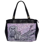 Owls and Butterflies 2 Oversize Office Handbag (One Side)