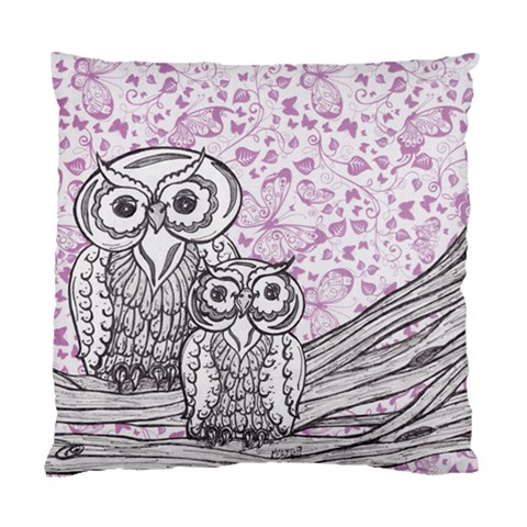 Owls and Butterflies 2 Cushion Case (One Side) from ArtsNow.com Front