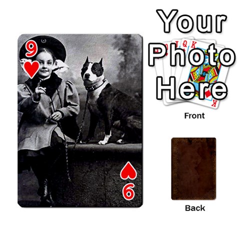 Bully Cards Playing Cards 54 Designs from ArtsNow.com Front - Heart9