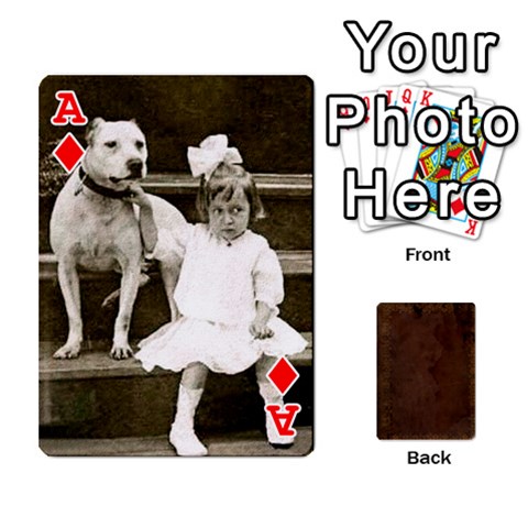 Ace Bully Cards Playing Cards 54 Designs from ArtsNow.com Front - DiamondA