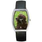 Irish Water Spaniel Dog Barrel Style Metal Watch