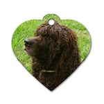 Irish Water Spaniel Dog Dog Tag Heart (One Side)