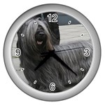 Skye Terrier Dog Wall Clock (Silver)