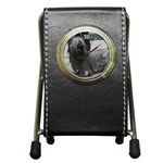 Skye Terrier Dog Pen Holder Desk Clock