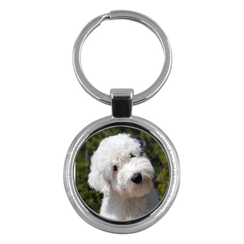 Old English Sheepdog Key Chain (Round) from ArtsNow.com Front