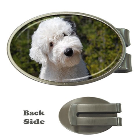 Old English Sheepdog Money Clip (Oval) from ArtsNow.com Front