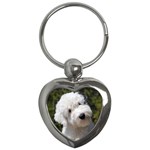 Old English Sheepdog Key Chain (Heart)