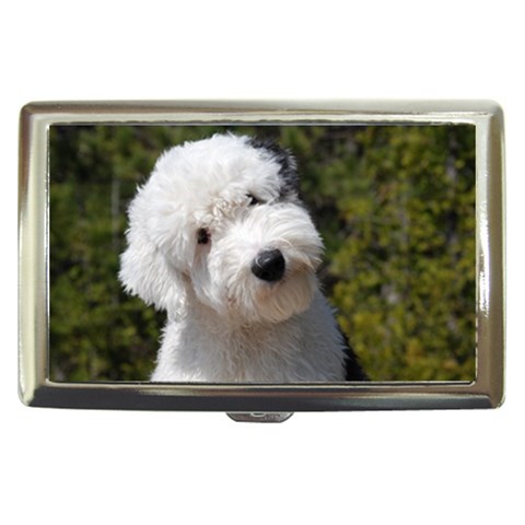 Old English Sheepdog Cigarette Money Case from ArtsNow.com Front