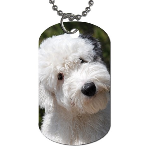 Old English Sheepdog Dog Tag (Two Sides) from ArtsNow.com Front