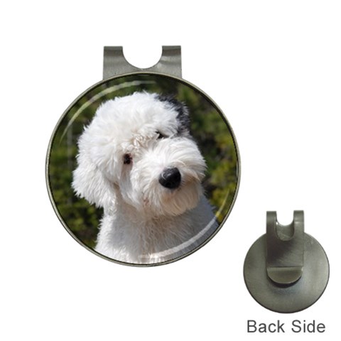 Old English Sheepdog Golf Ball Marker Hat Clip from ArtsNow.com Front