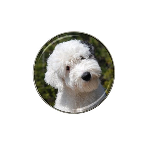 Old English Sheepdog Hat Clip Ball Marker from ArtsNow.com Front