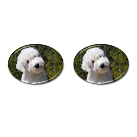 Old English Sheepdog Cufflinks (Oval) from ArtsNow.com Front(Pair)