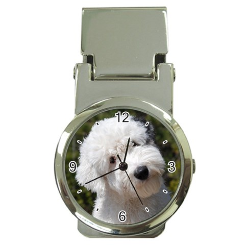 Old English Sheepdog Money Clip Watch from ArtsNow.com Front