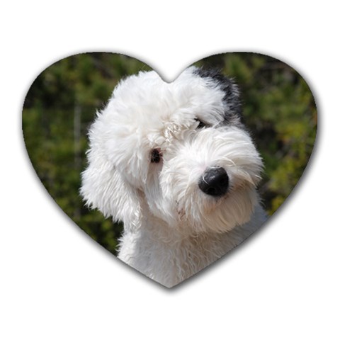 Old English Sheepdog Mousepad (Heart) from ArtsNow.com Front