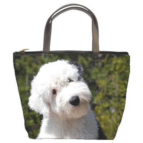 Old English Sheepdog Bucket Bag from ArtsNow.com Front