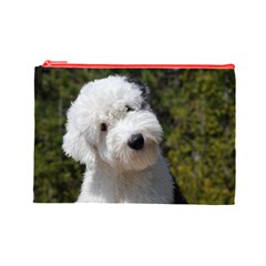 Old English Sheepdog Cosmetic Bag (Large) from ArtsNow.com Front