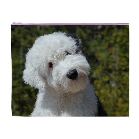 Old English Sheepdog Cosmetic Bag (XL) from ArtsNow.com Front