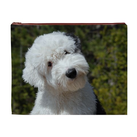 Old English Sheepdog Cosmetic Bag (XL) from ArtsNow.com Front