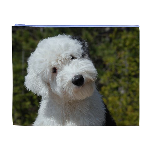 Old English Sheepdog Cosmetic Bag (XL) from ArtsNow.com Front