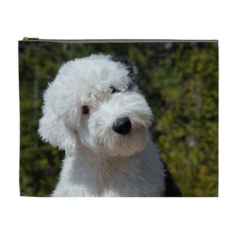 Old English Sheepdog Cosmetic Bag (XL) from ArtsNow.com Front