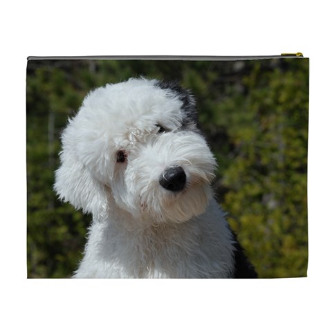 Old English Sheepdog Cosmetic Bag (XL) from ArtsNow.com Back