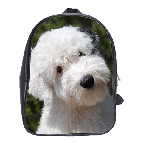 Old English Sheepdog School Bag (Large) from ArtsNow.com Front