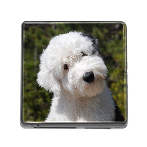 Old English Sheepdog Memory Card Reader with Storage (Square) from ArtsNow.com Front