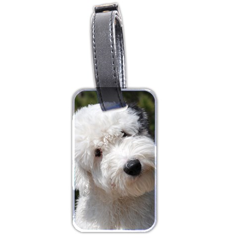 Old English Sheepdog Luggage Tag (two sides) from ArtsNow.com Front