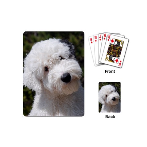 Old English Sheepdog Playing Cards (Mini) from ArtsNow.com Back