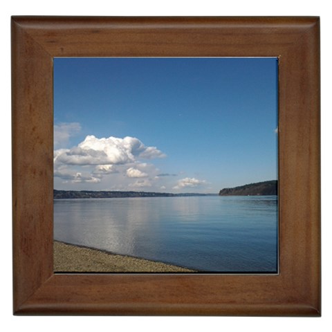 Puget Sound Framed Tile from ArtsNow.com Front