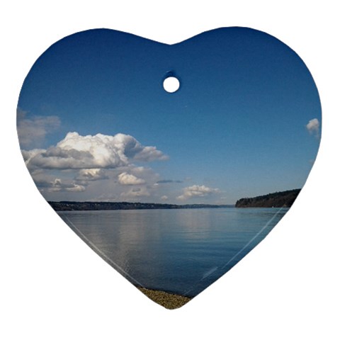 Puget Sound Ornament (Heart) from ArtsNow.com Front