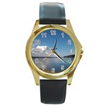 Puget Sound Round Gold Metal Watch